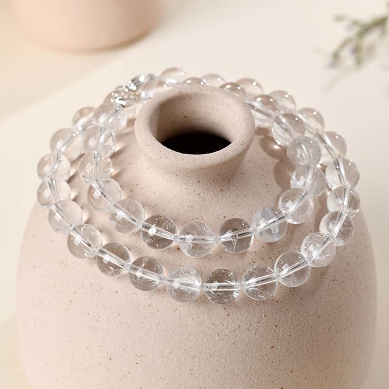 5 Senses Anxious Necklace with Clear Beads for Calming and Stress Relief