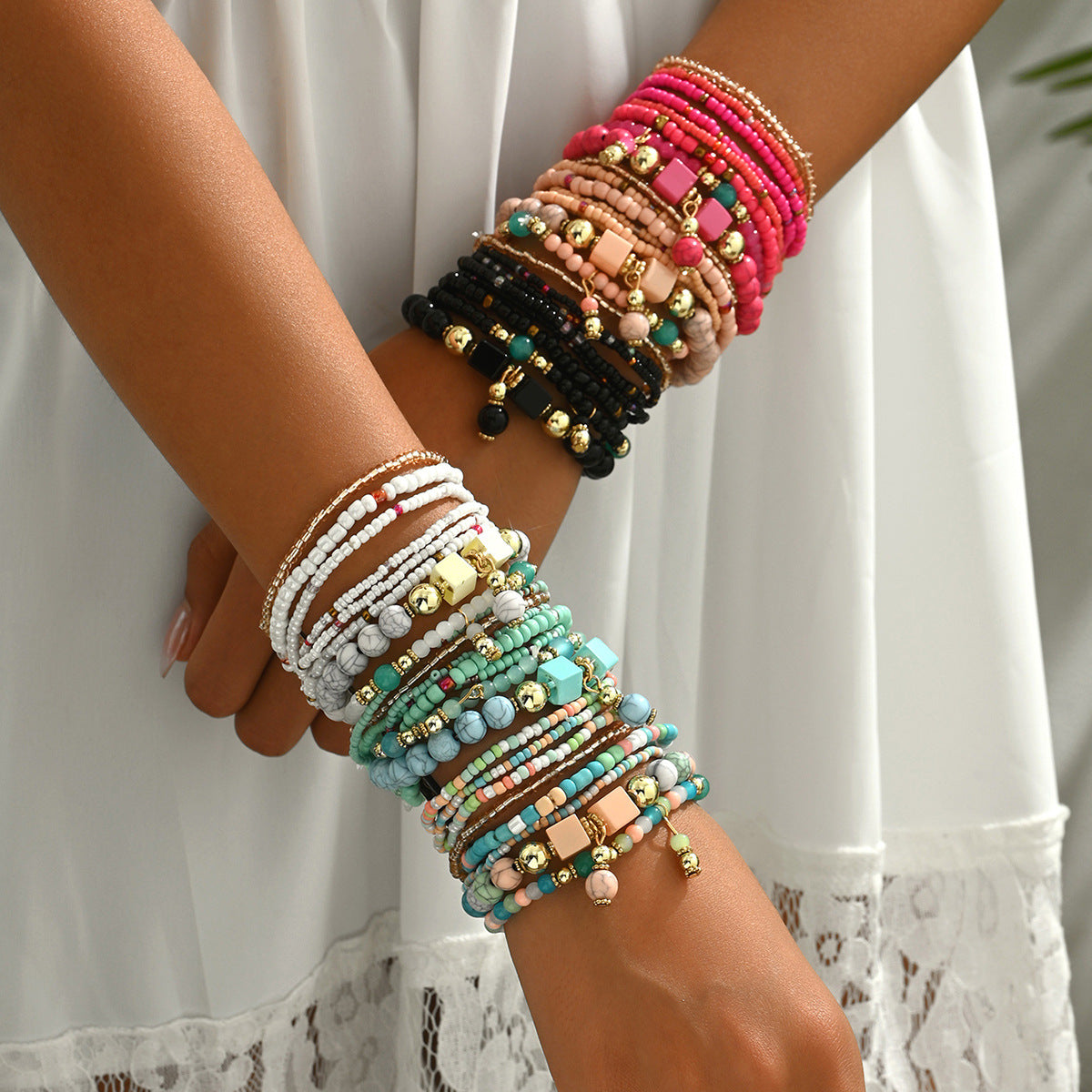 Bohemian Layers That Laugh in Color – Joy Beaded Bracelet