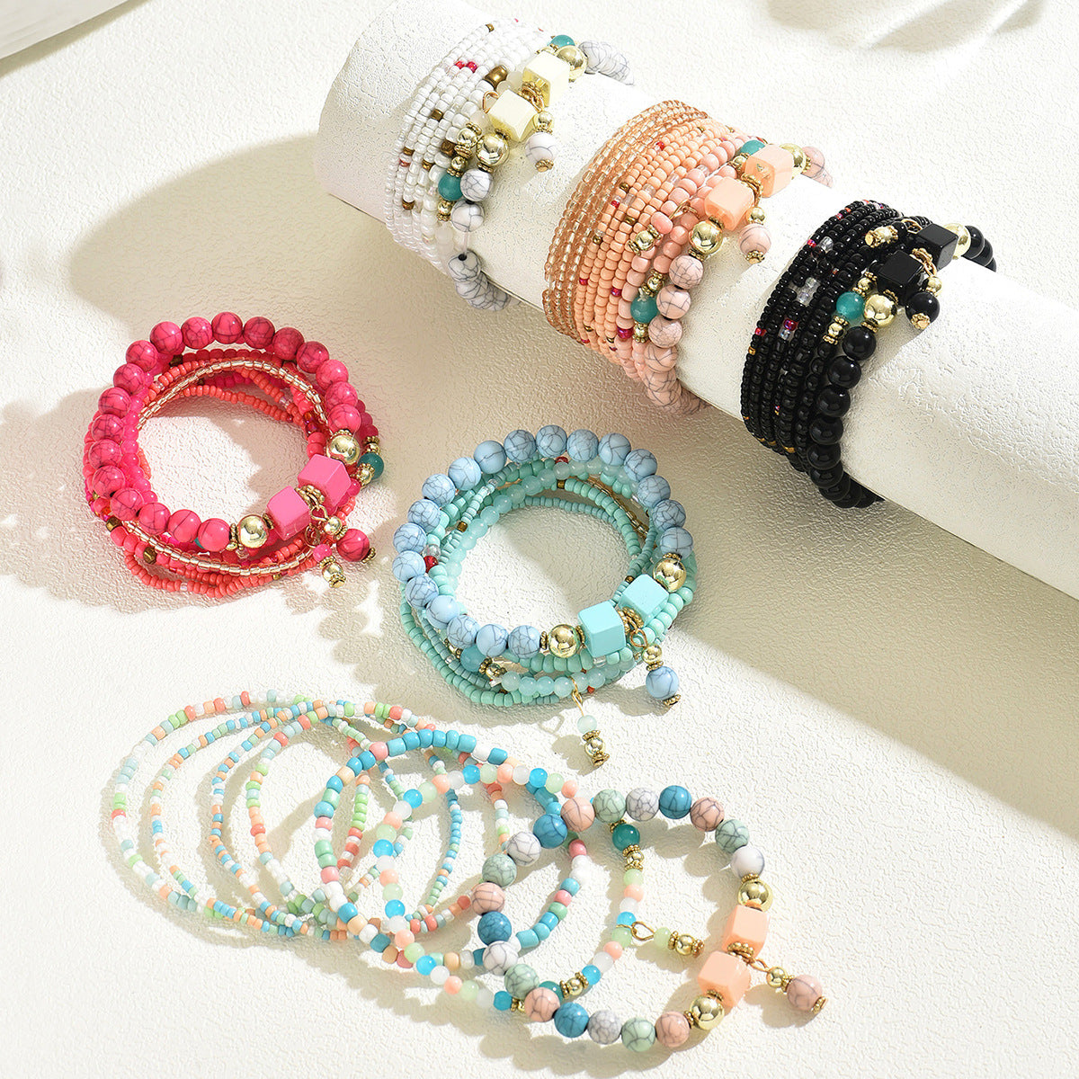 Bohemian Layers That Laugh in Color – Joy Beaded Bracelet