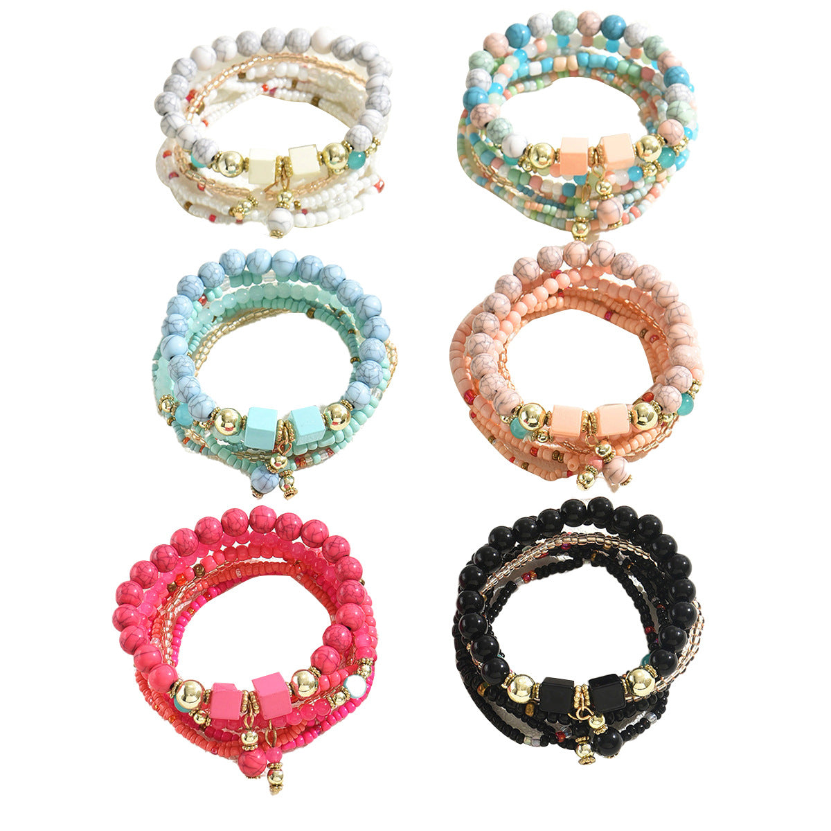 Bohemian Layers That Laugh in Color – Joy Beaded Bracelet