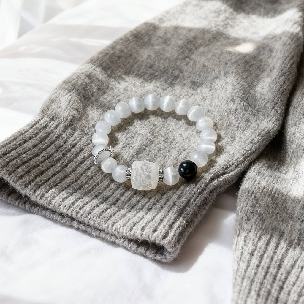 Anxiety relief bracelet by 5 Senses featuring soothing stones and a calming design for stress reduction