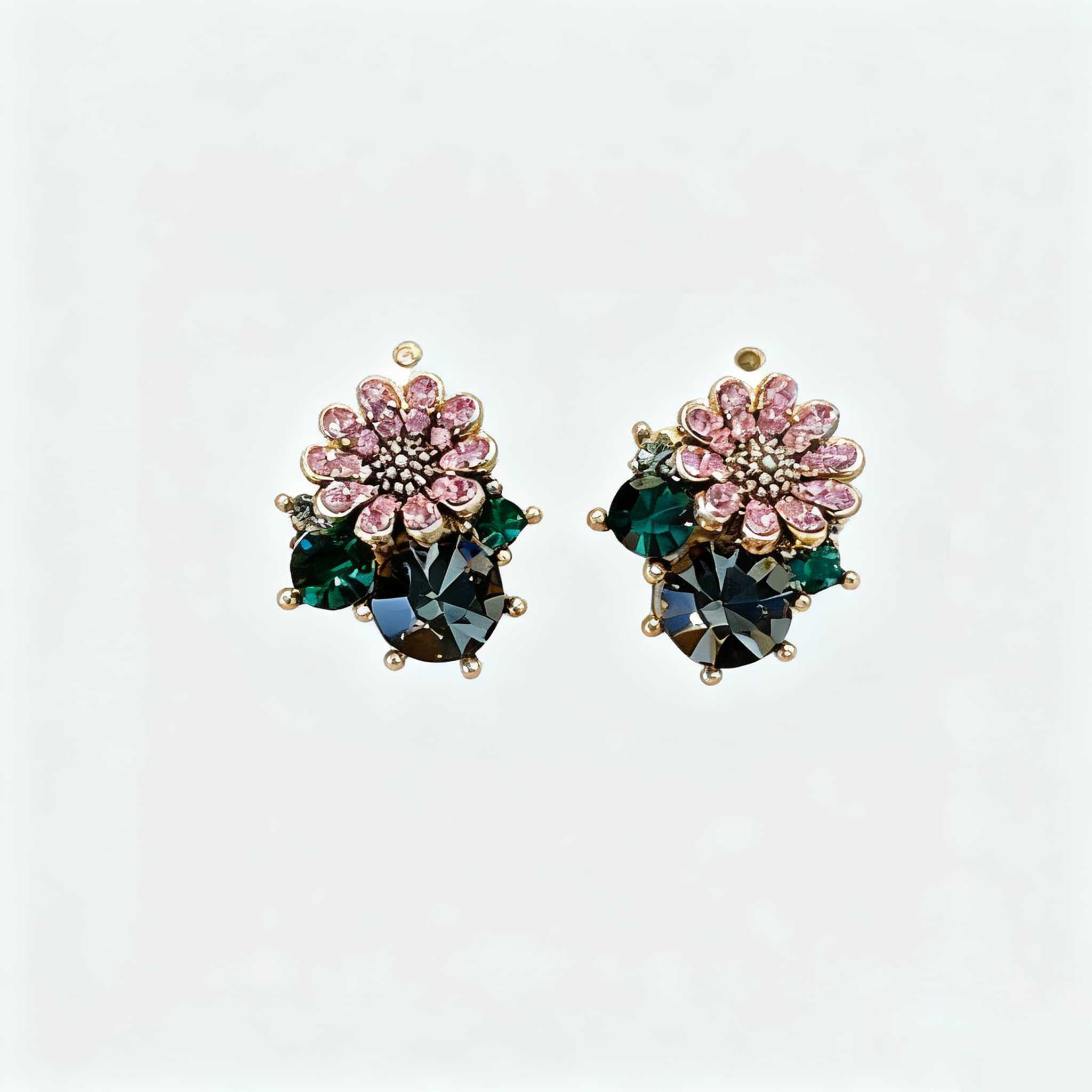 Stylish daisy zircon stud earrings paired with elegant bracelets on a cozy sweater outfit