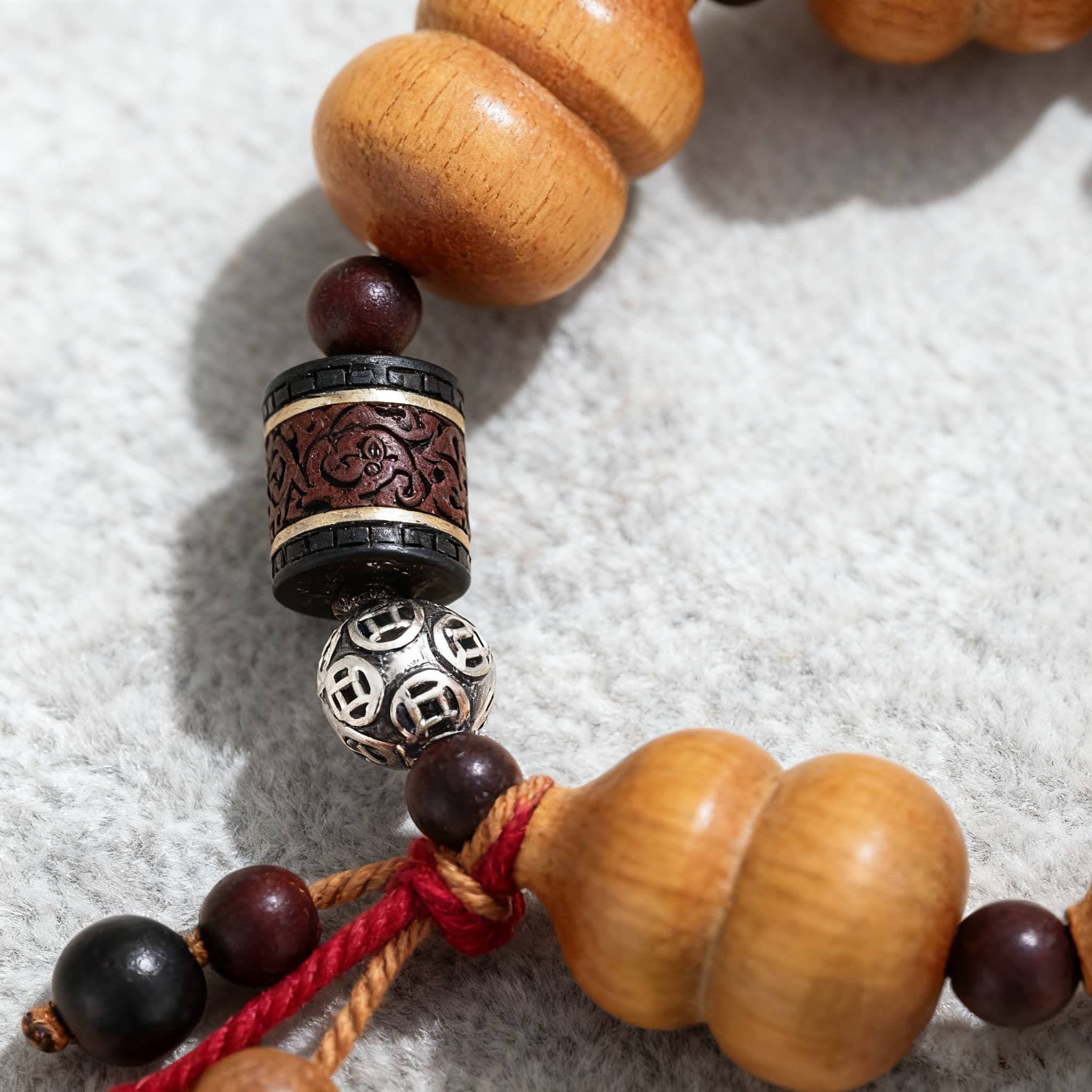 5 Senses Calm Bracelet featuring wooden beads for emotional balance wrist accessory