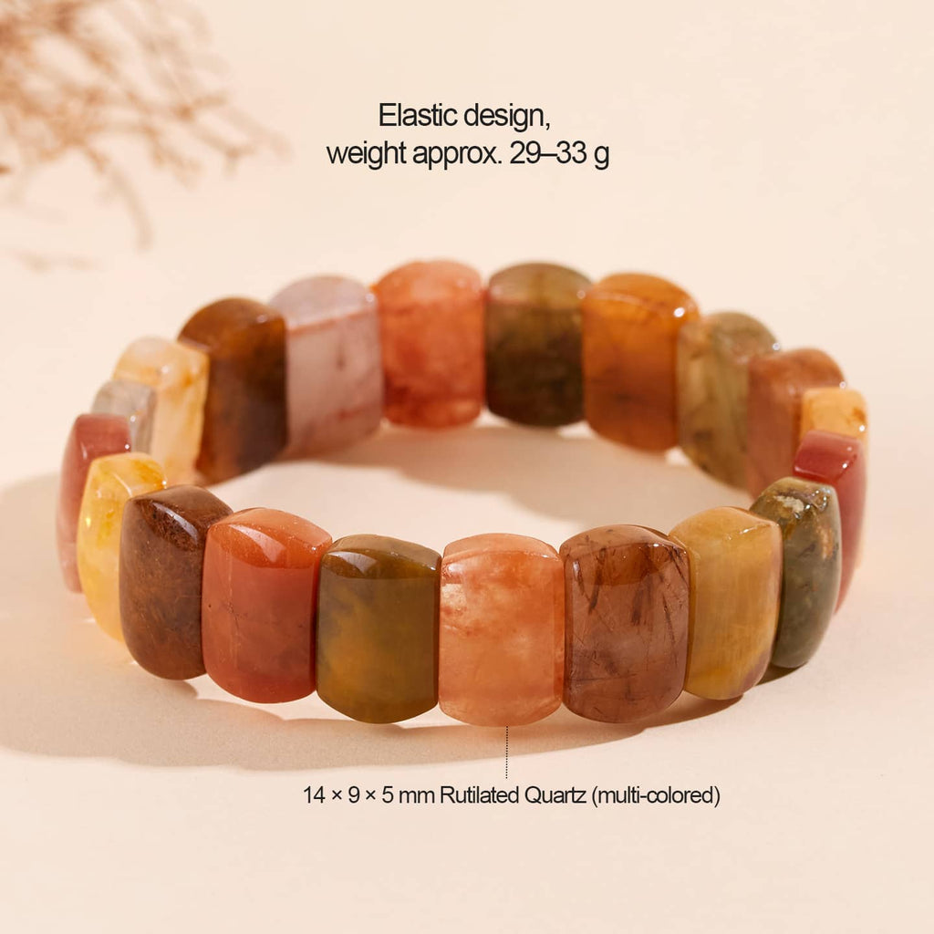 Anxious — Fractured Flow · Rutilated Quartz Bracelet