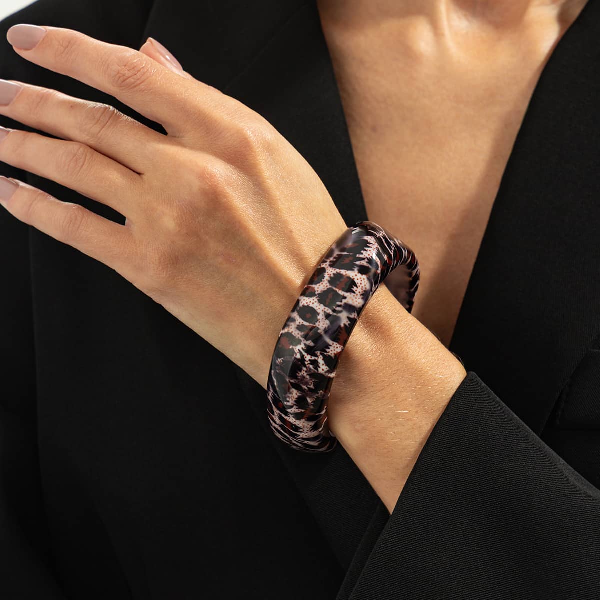 Angry — Untamed Pattern · Leopard Resin Bangle