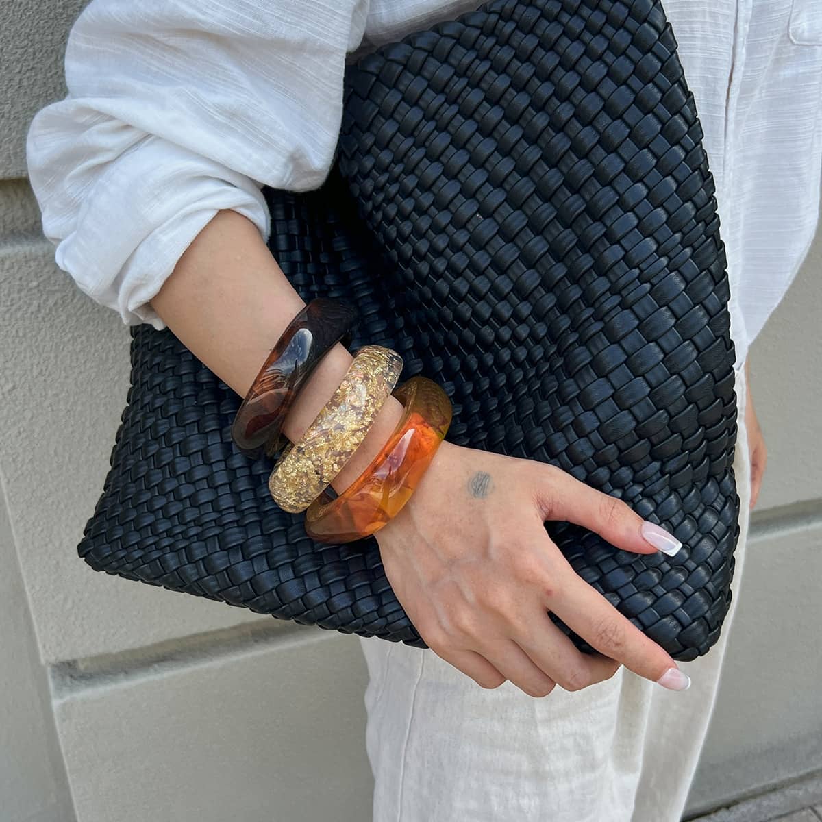 Angry — Stormed Hue · Resin Polygon Bangle