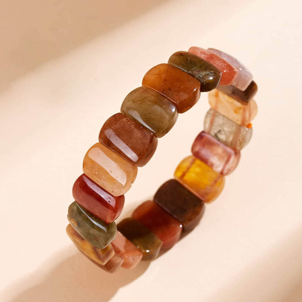 Anxious — Fractured Flow · Rutilated Quartz Bracelet