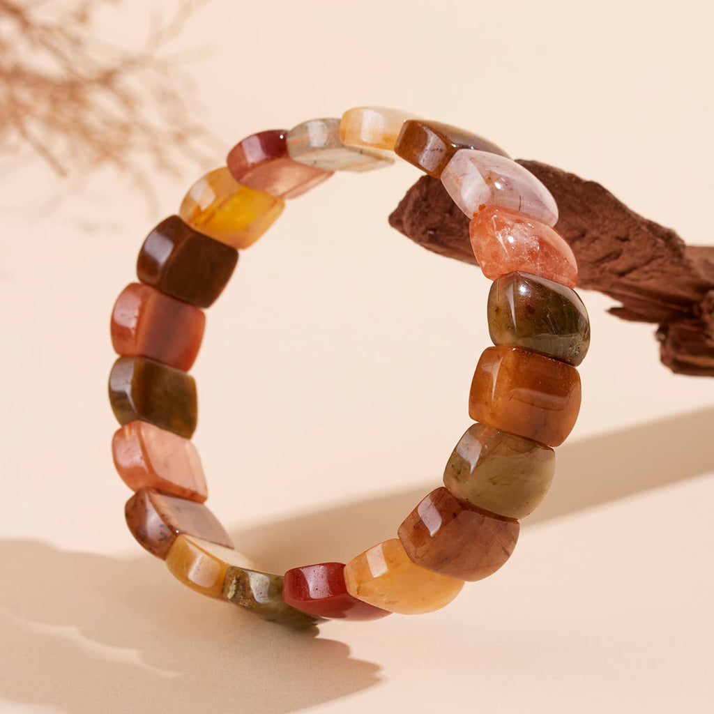 Anxious — Fractured Flow · Rutilated Quartz Bracelet