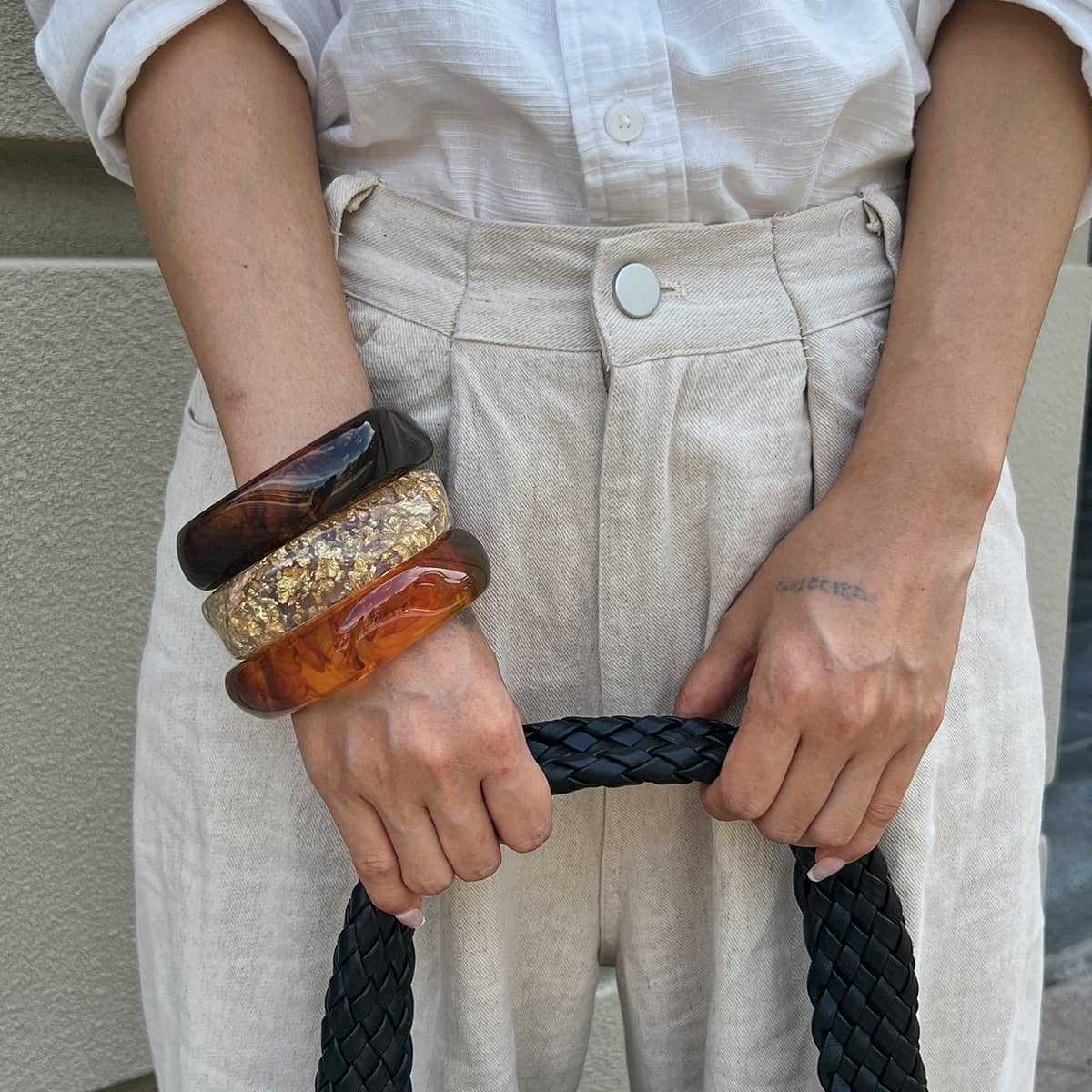 Angry — Stormed Hue · Resin Polygon Bangle