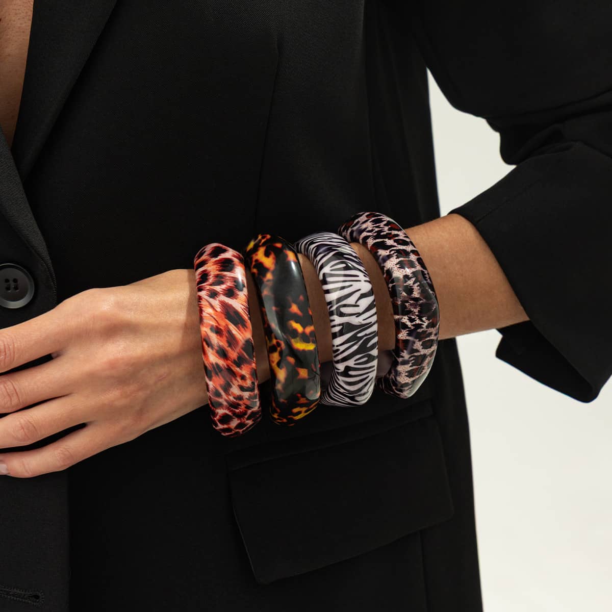 Angry — Untamed Pattern · Leopard Resin Bangle