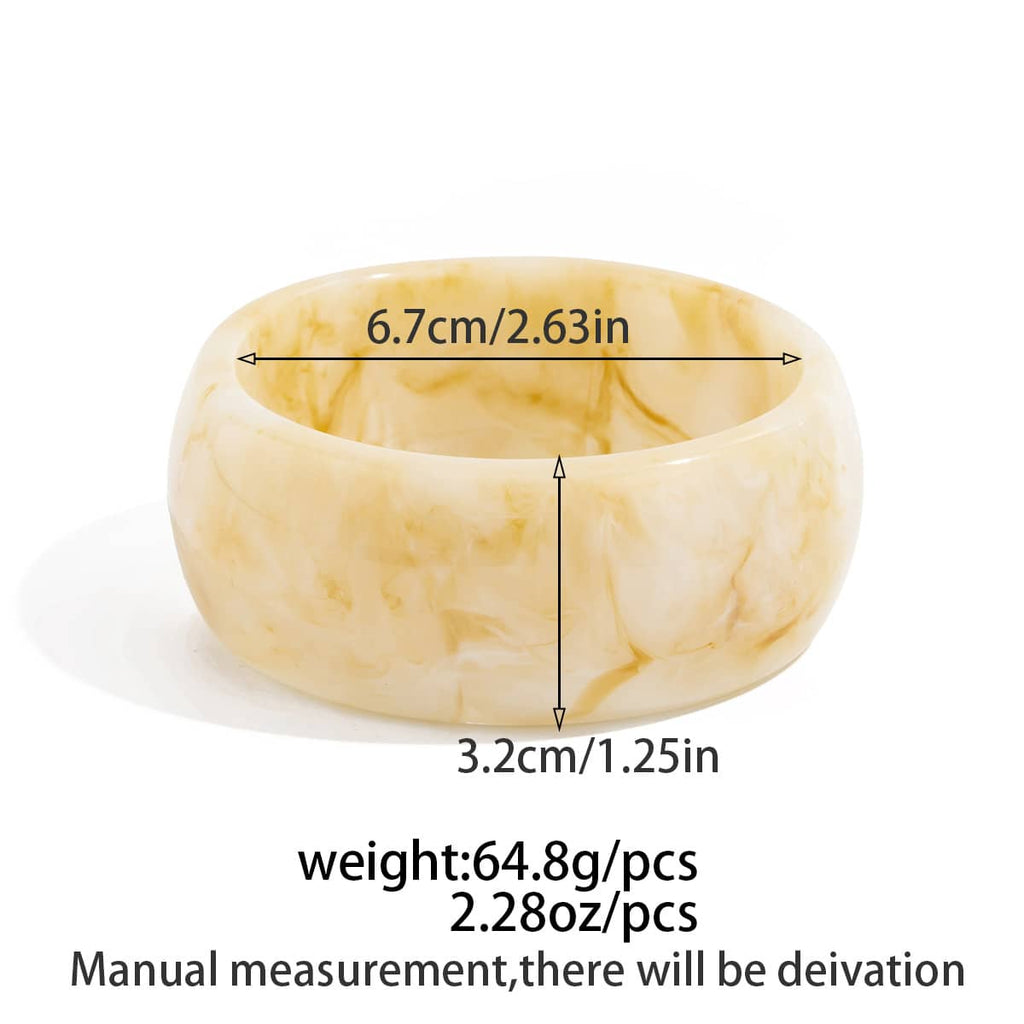 Angry — Burnt Earth Flow · Marbled Resin Oval Bangle