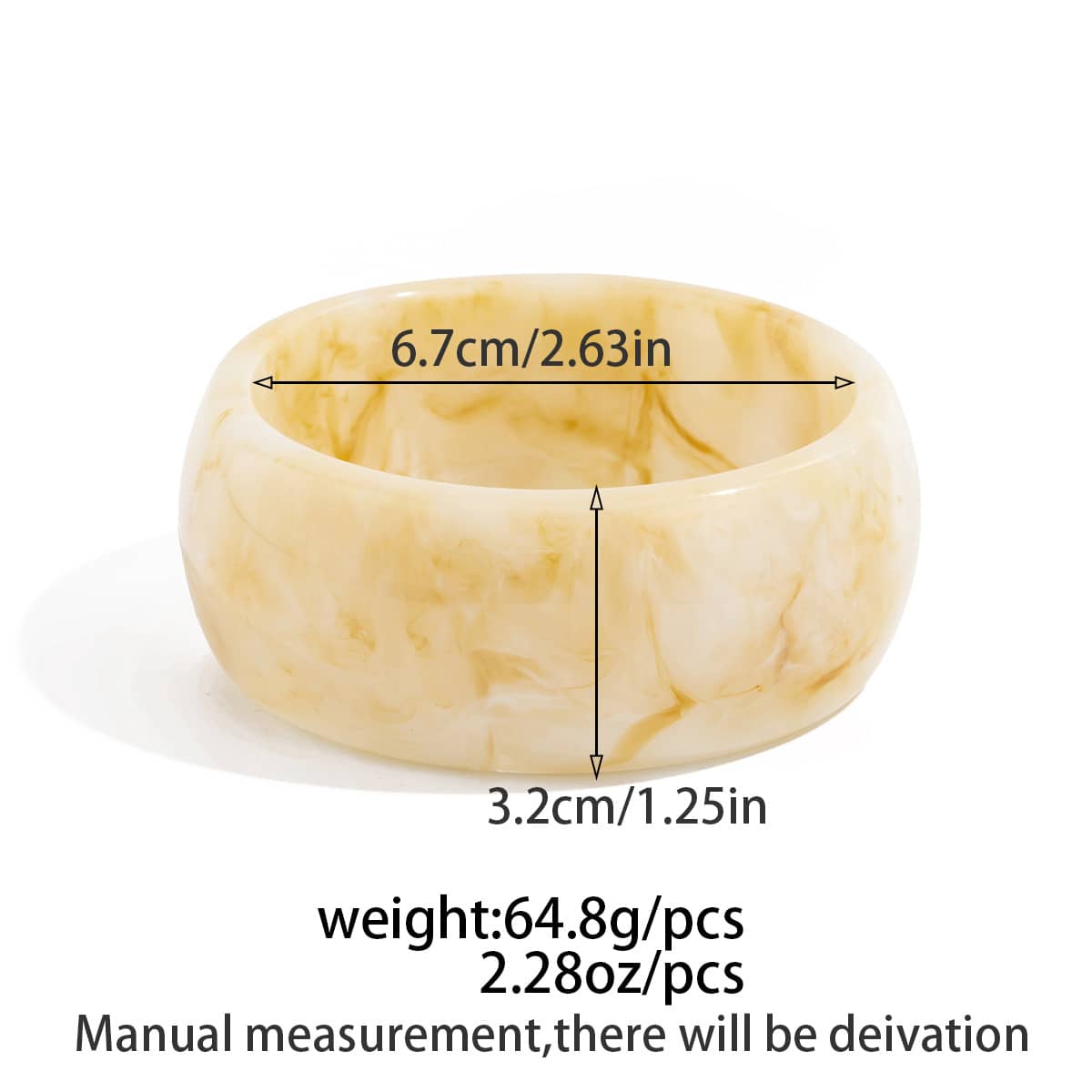 Angry — Burnt Earth Flow · Marbled Resin Oval Bangle