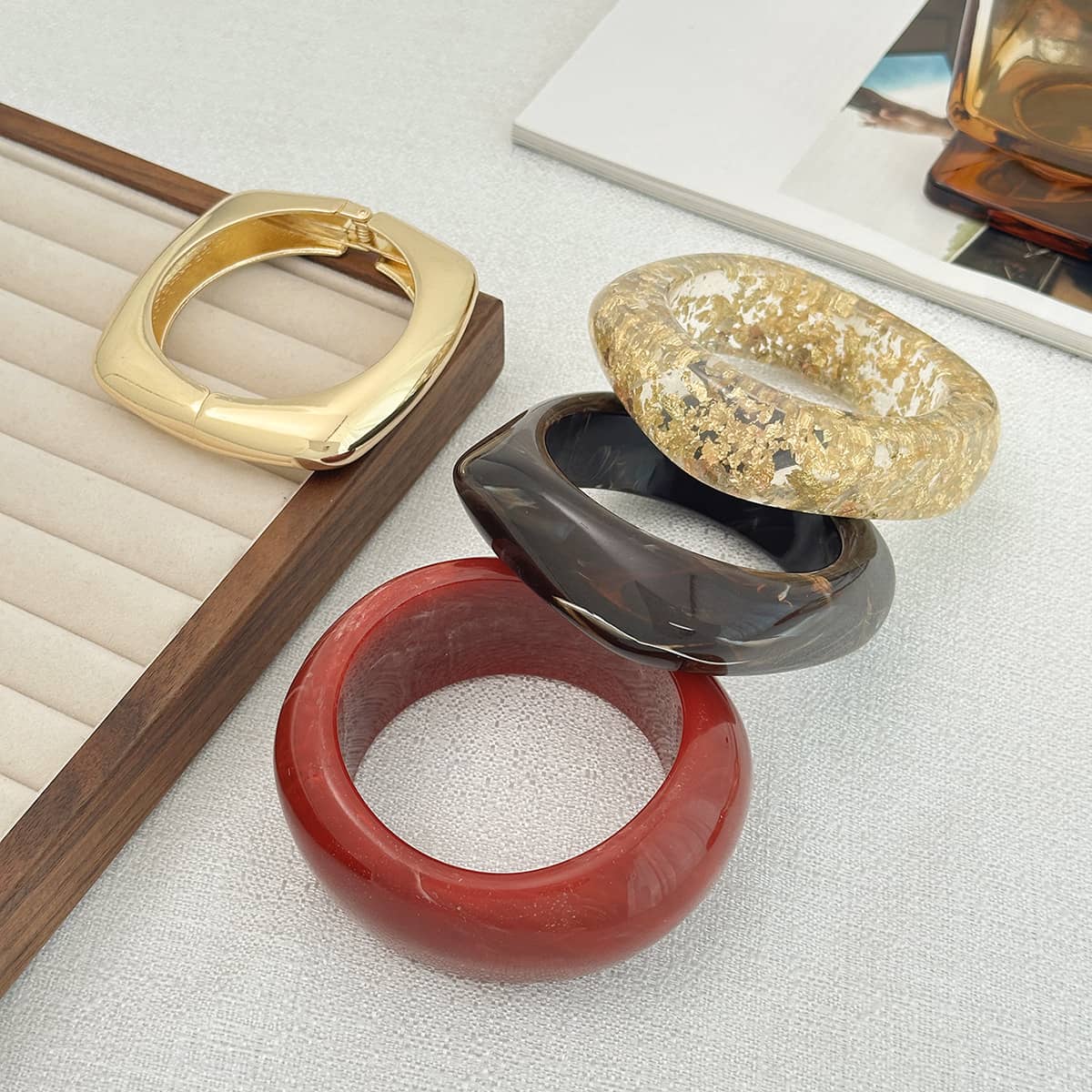 Angry — Smoldering Tortoiseshell · Resin Bangle