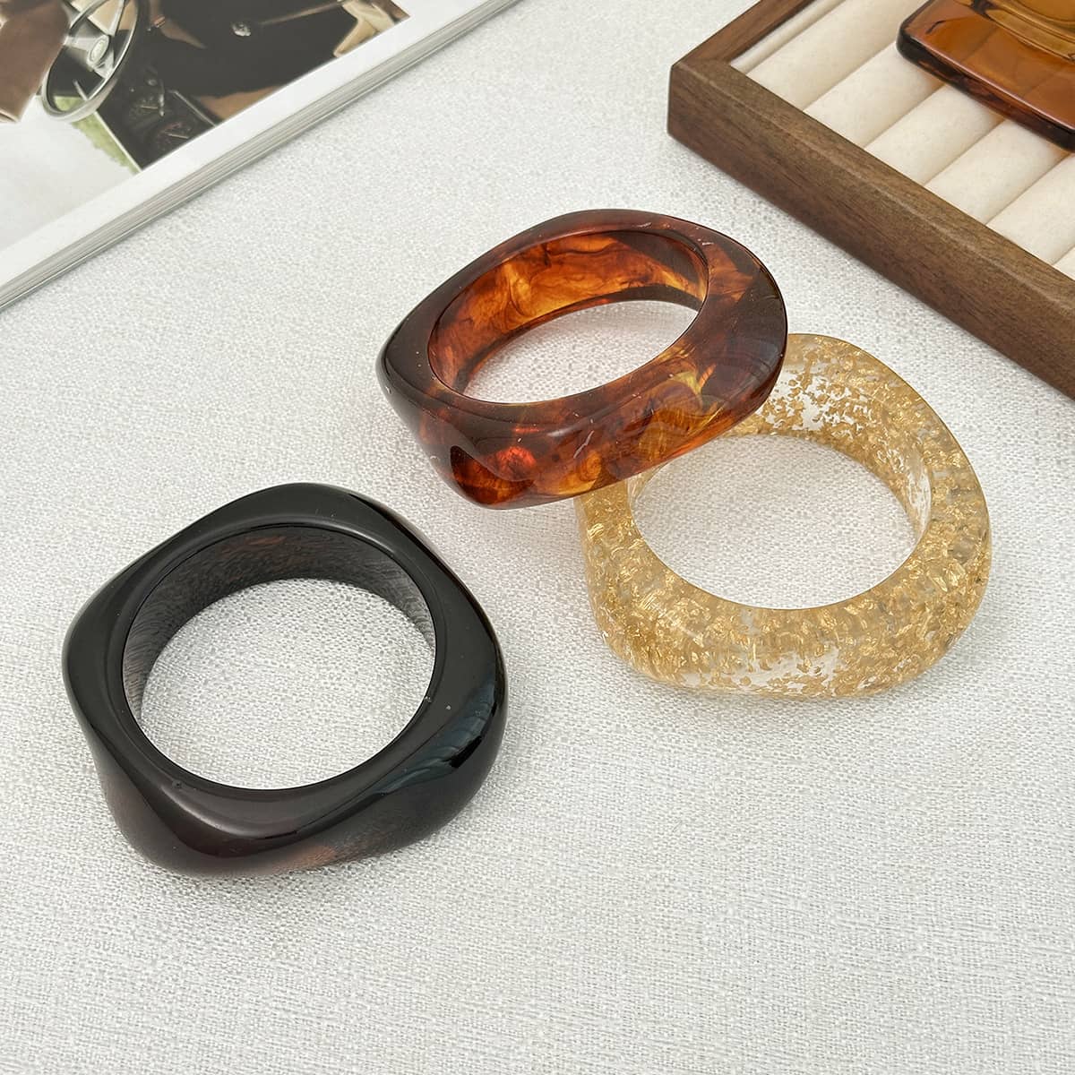 Angry — Stormed Hue · Resin Polygon Bangle