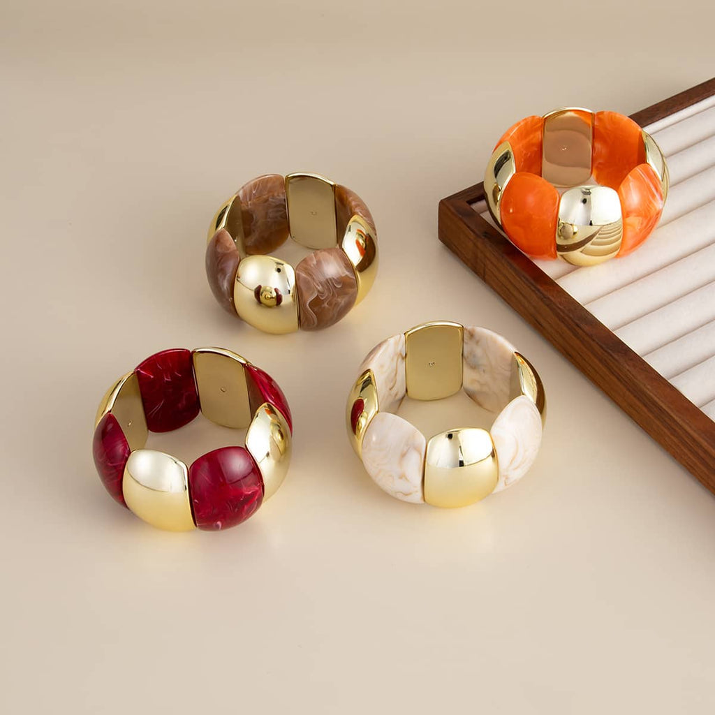 Angry — Tension & Release · Resin & Metal Elastic Bangle