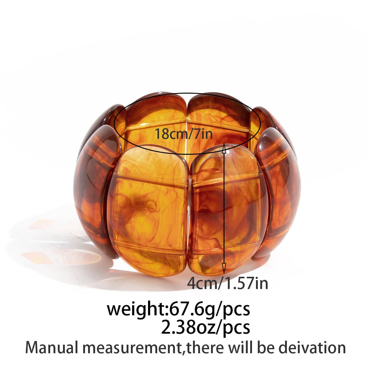 Angry — Burnt Earth Flow · Marbled Resin Oval Bangle