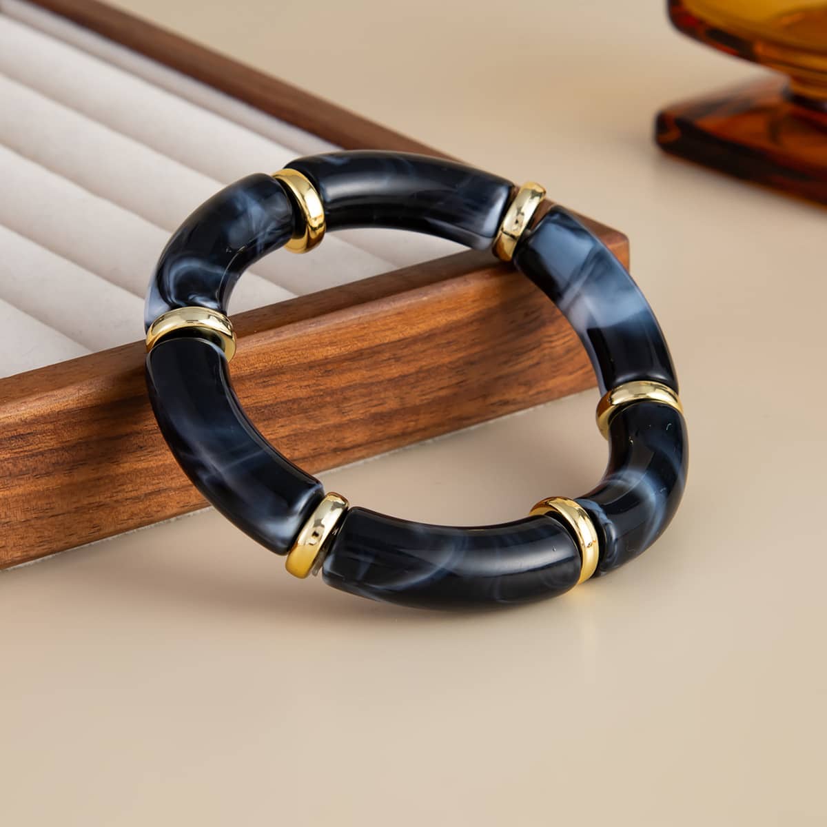 Angry — Bamboo Flow · Resin Geometric Bangle