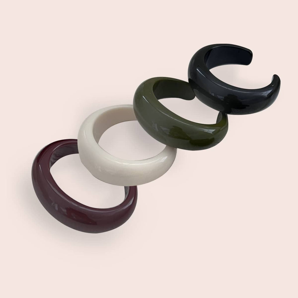 Angry — Vintage Glow · Open Resin Bangle