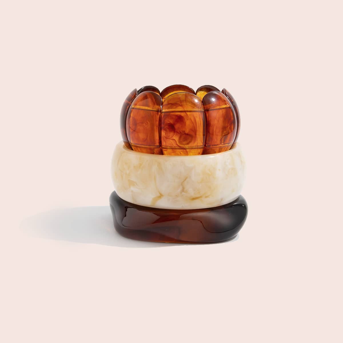 Angry — Burnt Earth Flow · Marbled Resin Oval Bangle