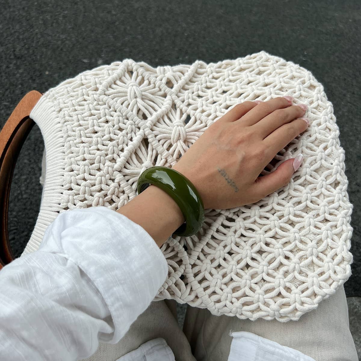 Angry — Vintage Glow · Open Resin Bangle