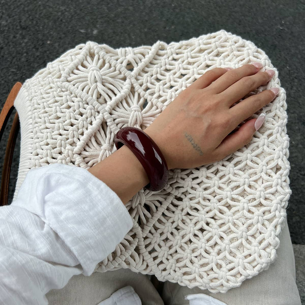 Angry — Vintage Glow · Open Resin Bangle