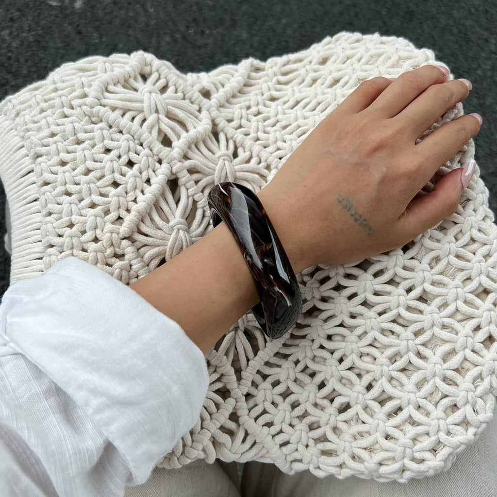 Angry — Smoldering Tortoiseshell · Resin Bangle