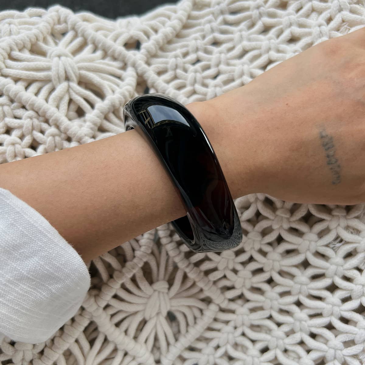 Angry — Stormed Hue · Resin Polygon Bangle