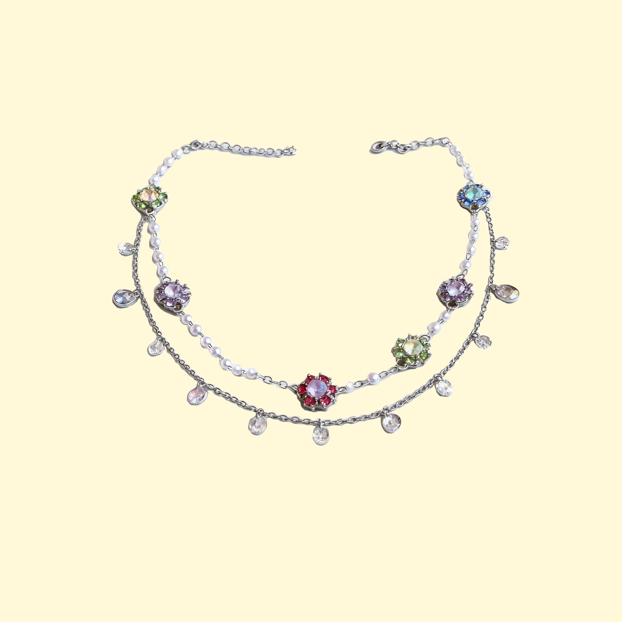 Joyful gemstone necklace for women featuring colorful beads and sparkling accents