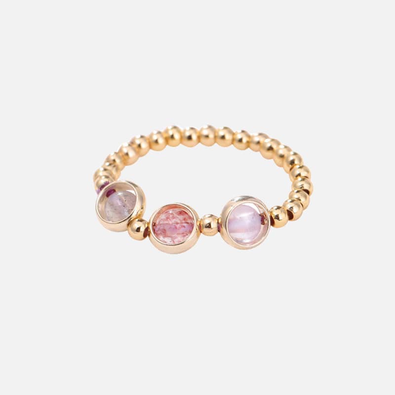 Anxious ring by 5 Senses featuring beads and gemstones, perfect mindful jewelry for anxiety relief.