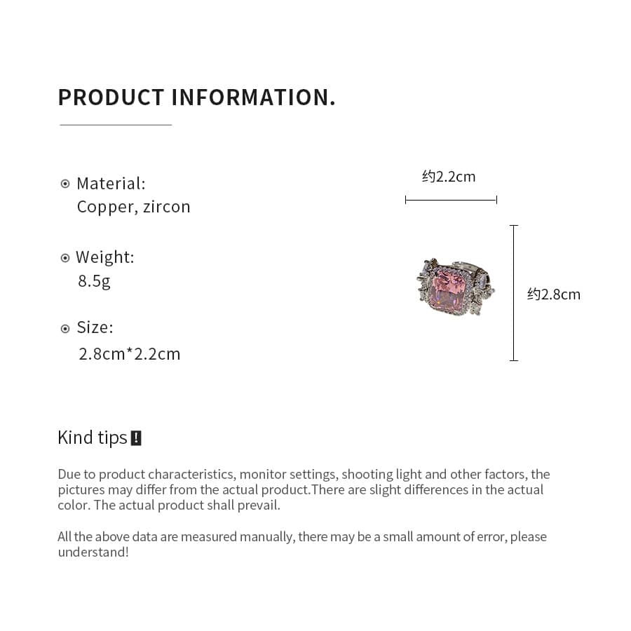 Elegant pink zircon silver ring with intricate detailing, perfect for everyday wear and special occasions