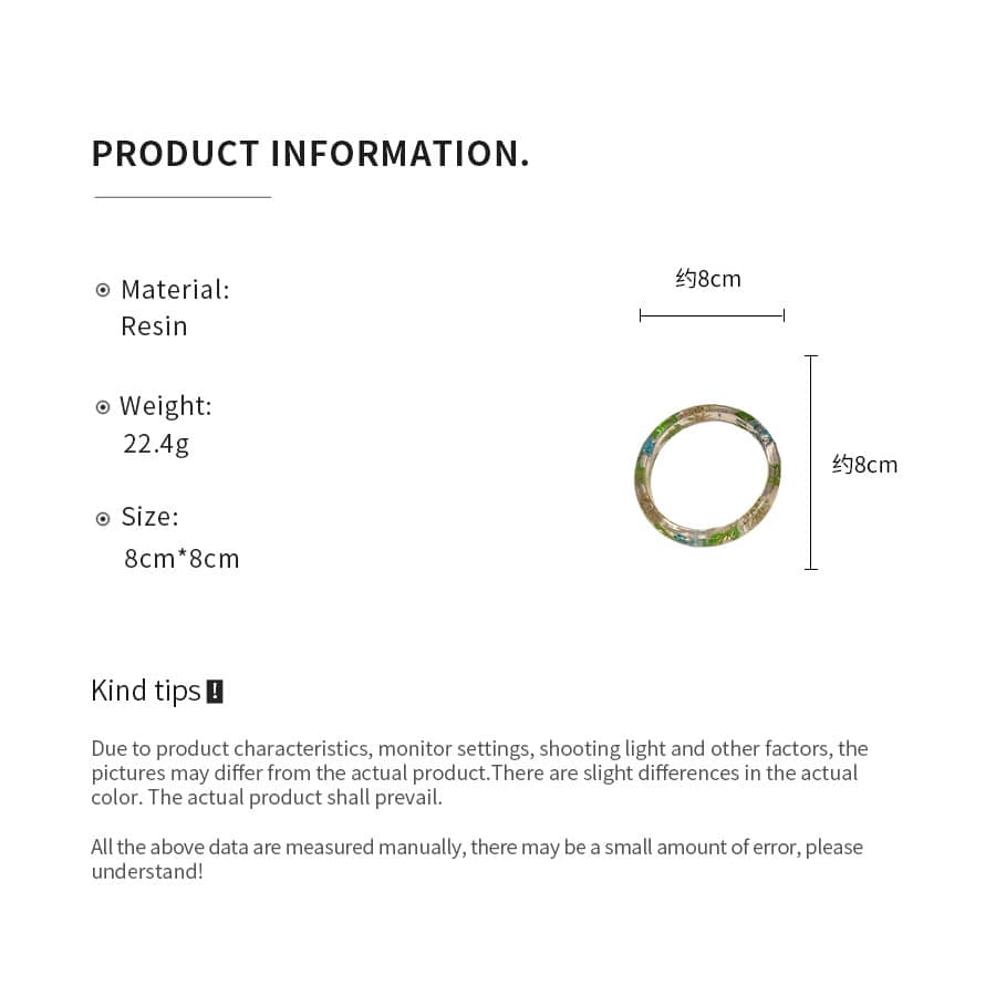 5 Senses preserved flower resin bracelet with natural flowers embedded for a unique accessory