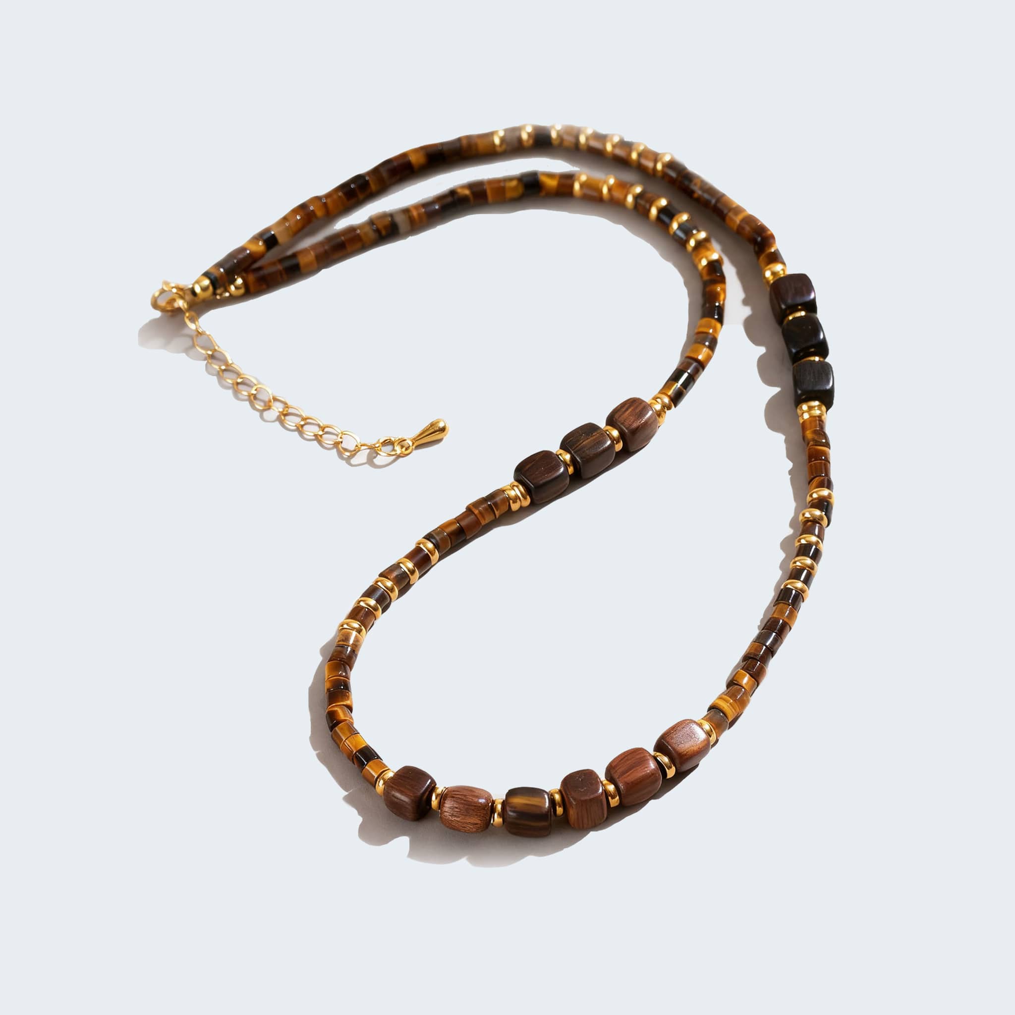 Stylish tiger's eye anxiety necklace featuring natural beads for calming energy and support