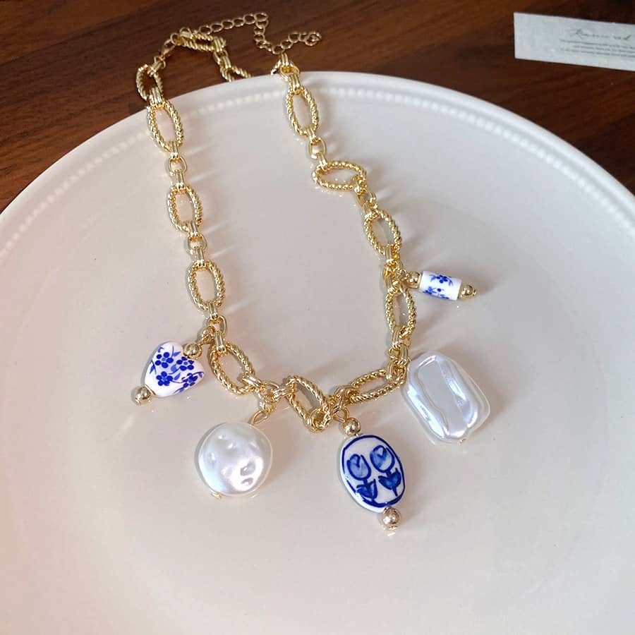 Calm Necklace by 5 Senses with unique beads, a unique meaningful gift for women.