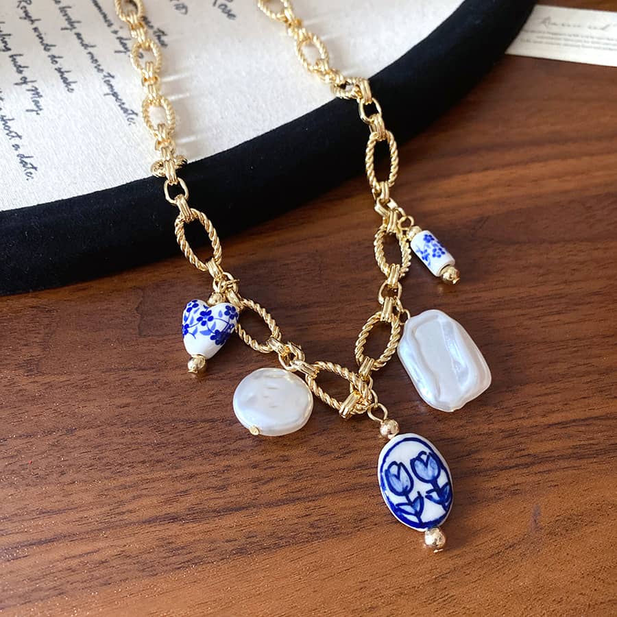 Calm Necklace from 5 Senses with assorted beads, a unique meaningful gift for women